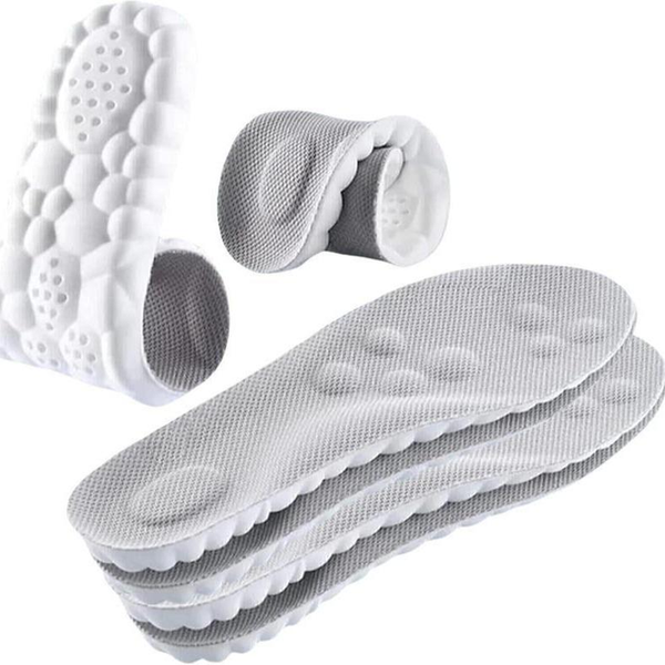 Cloud Insoles for Men and Women - 4D Technology Insole,Sports Shoes Insoles,Keeps Feet Balanced and Upright,One Size Fits Most, Adjustable by Cutting along the Curling Line.- U-Shaped Memory Foam Insoles (Men: US 7-10)