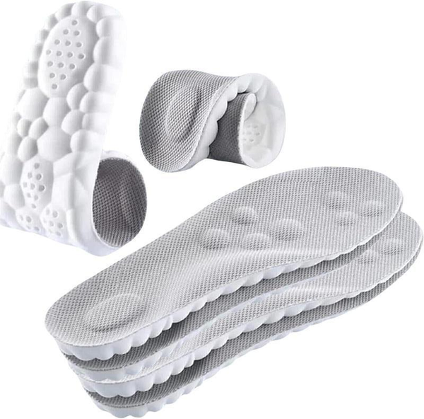 Cloud Insoles for Men and Women - 4D Technology Insole,Sports Shoes Insoles,Keeps Feet Balanced and Upright,One Size Fits Most, Adjustable by Cutting along the Curling Line.- U-Shaped Memory Foam Insoles (Men: US 7-10)