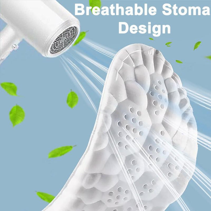 Cloud Insoles for Men and Women - 4D Technology Insole,Sports Shoes Insoles,Keeps Feet Balanced and Upright,One Size Fits Most, Adjustable by Cutting along the Curling Line.- U-Shaped Memory Foam Insoles (Men: US 7-10)